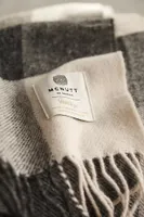Grayscale Check Wool Blanket