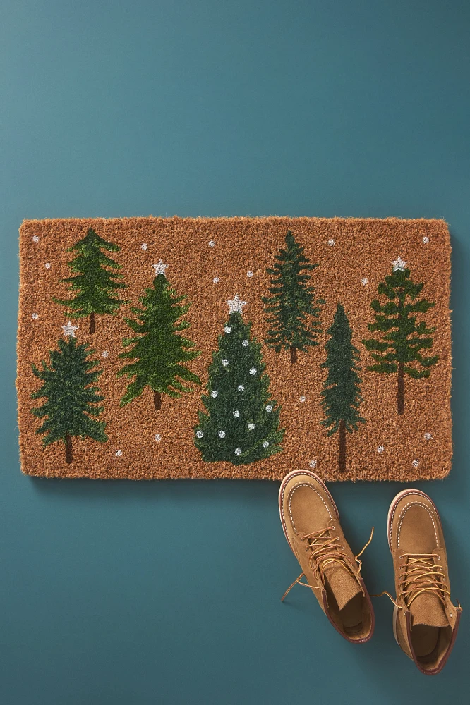 Snowy Forest Doormat