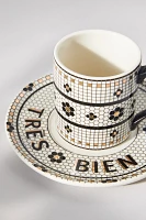 Bistro Tile Espresso Cup & Saucer