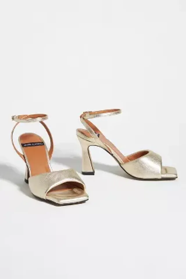 Maeve Puffy Ankle-Strap Heels