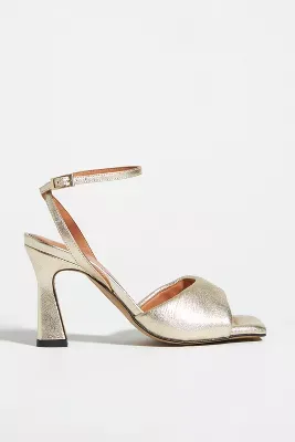 Maeve Puffy Ankle-Strap Heels