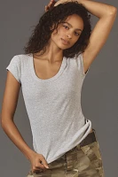 Pilcro Slim Scoop-Neck Tee