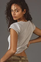 Pilcro Slim Scoop-Neck Tee