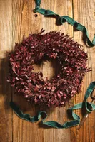 Preserved Bordeaux Ruscus Wreath