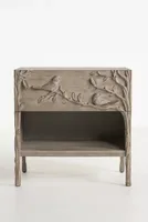 Handcarved Ornithology Nightstand