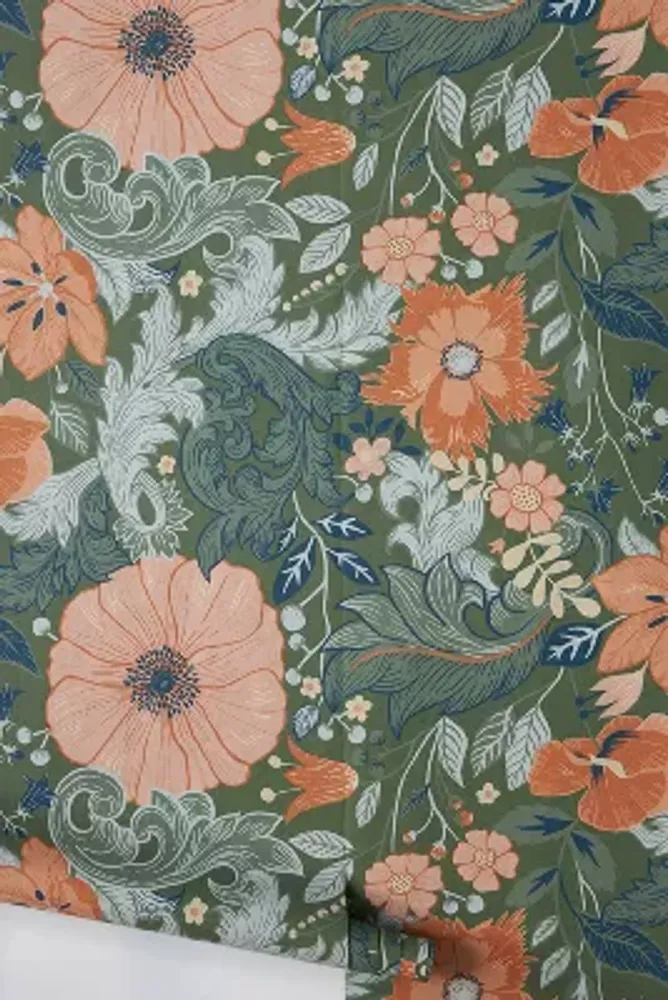 Victoria Floral Nouveau Wallpaper