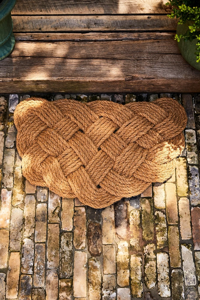 Knot Weave Half Moon Doormat