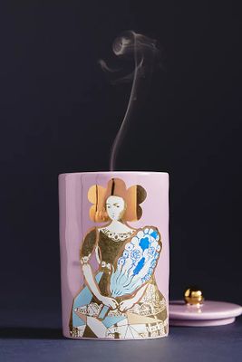 Lauren McIntosh Portrait Jar Candle By Lauren McIntosh in Pink