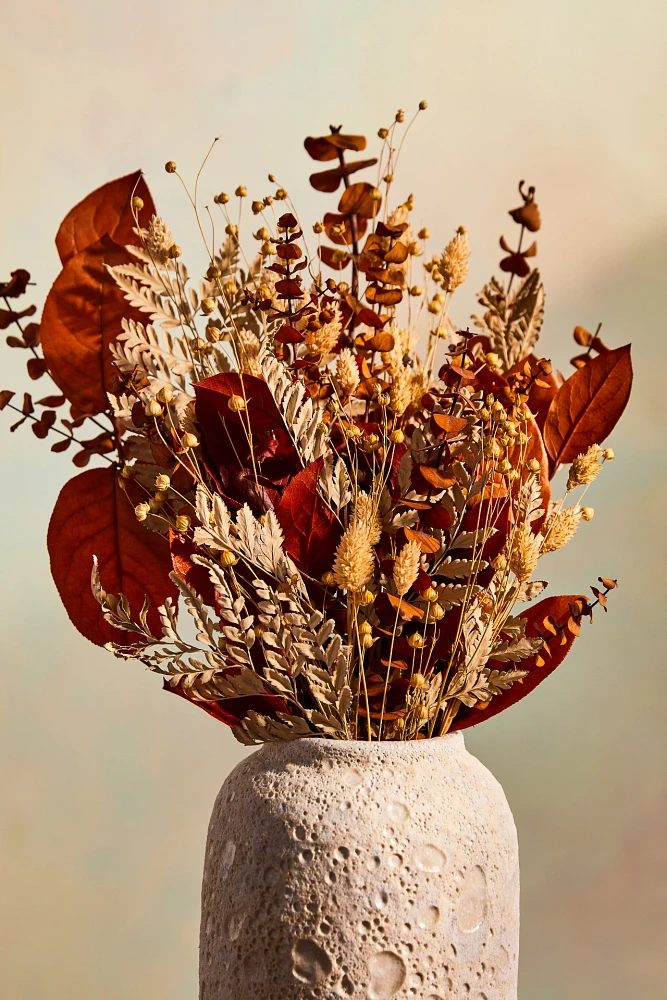 Preserved Salal, Phalaris + Flax Pod Bouquet