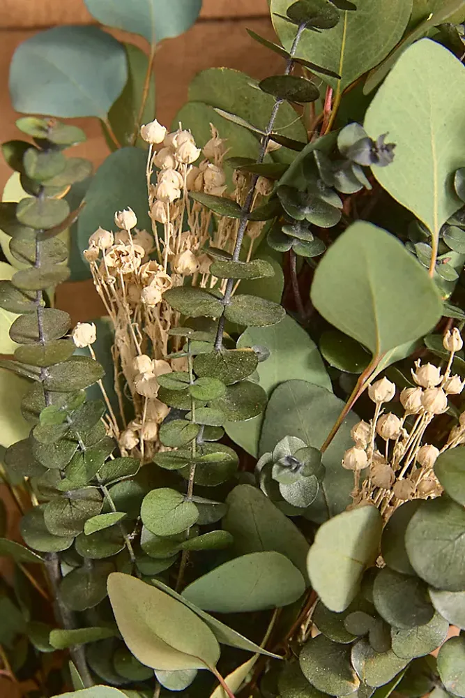 Preserved Eucalyptus + Flax Pod Wreath