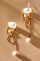 Serefina Baroque Pearl Mismatched Drop Earrings