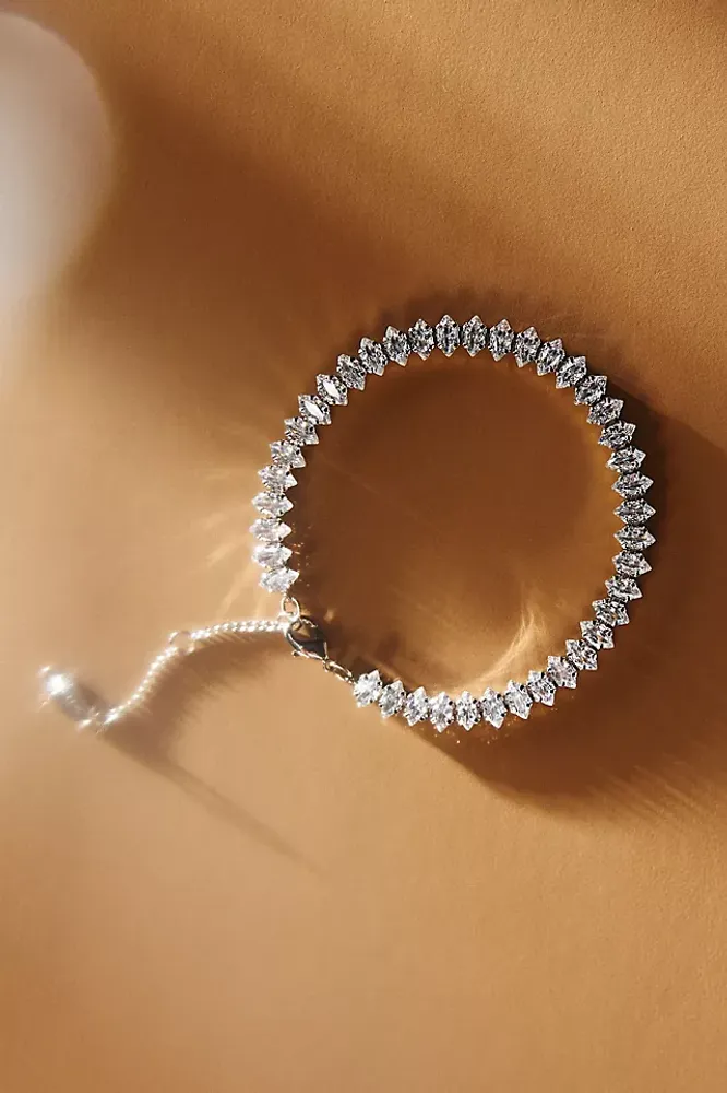 Serefina Pointed Oval Tennis Bracelet