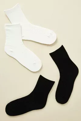 Set of Two Ribbed Socks
