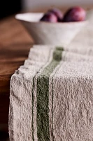 Lithuanian Linen Runner, Green Stripe