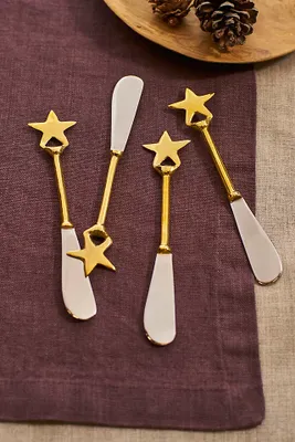 Starry Butter Knives, Set of 4