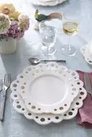 Eyelet Dinner Plates, Set of 4