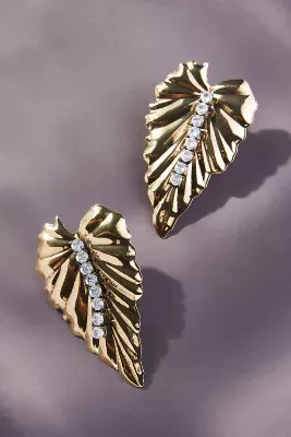 Leafy Double Drop Earrings