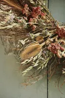 Preserved Fern + Feather Wreath