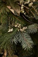 Fresh Noble Fir, Eucalyptus + Pearly Everlasting Wreath