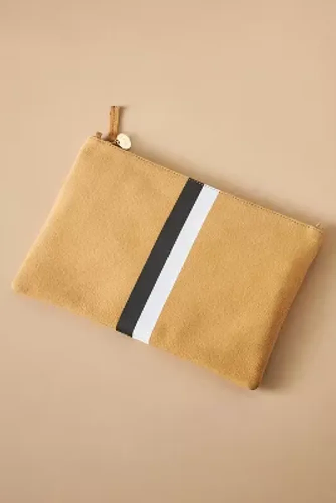 Clare V. Flat Clutch With Tabs in Natural