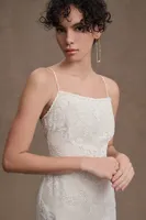 BHLDN Gaspard Straight-Neck Lace Wedding Gown