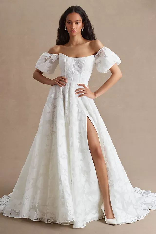 Jenny Yoo Priscilla Off-The-Shoulder Convertible Wedding Gown