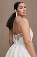 Jenny Yoo Preston Strapless Ball-Skirt Taffeta Wedding Gown