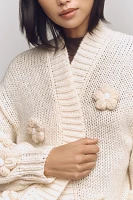 The Susannah 3D Flower Cardigan Sweater