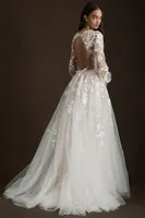Willowby by Watters Olena Long-Sleeve Lace Wedding Gown