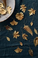 Leafy Brass Ornaments, Set of 24