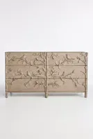 Handcarved Ornithology Six-Drawer Dresser