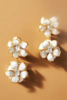 The Pink Reef Double Drop Flower Earrings