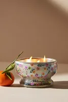 Handpainted Floral Candle