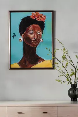 Portrait with Orange Flowers Wall Art