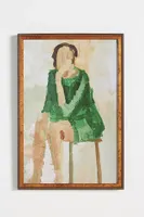Woman in Green Wall Art