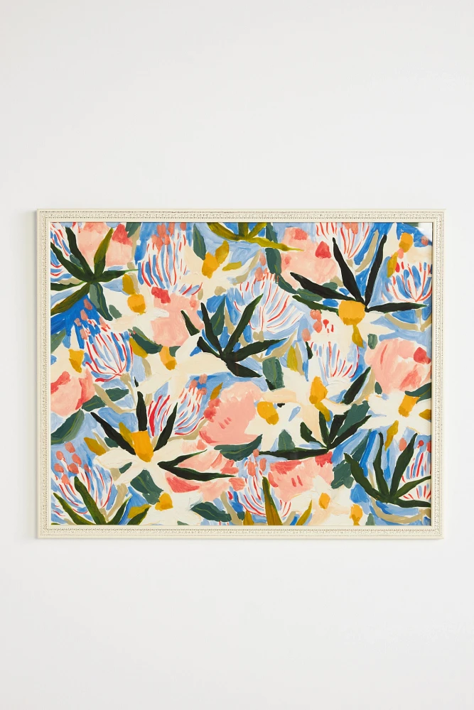 Blue Floral Wall Art