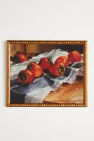 Persimmons on Striped Blue Towel Wall Art