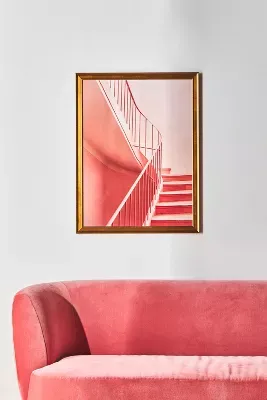 Pink Stairs in Cannes Wall Art