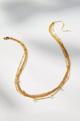 Anthropologie Women's Monogram Chain Necklace