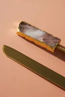 Agate Cake Slicer and Knife Set