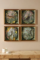 Forest Critters Quadriptych Wall Art