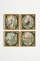 Forest Critters Quadriptych Wall Art