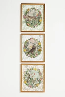 Critters in the Garden Triptych Wall Art