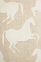 Mitchell Black Paper Horses Wallpaper