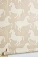Mitchell Black Paper Horses Wallpaper