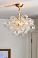 Talia Swirled Glass Semi-Flush Mount Pendant