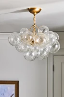 Talia Swirled Glass Semi-Flush Mount Pendant