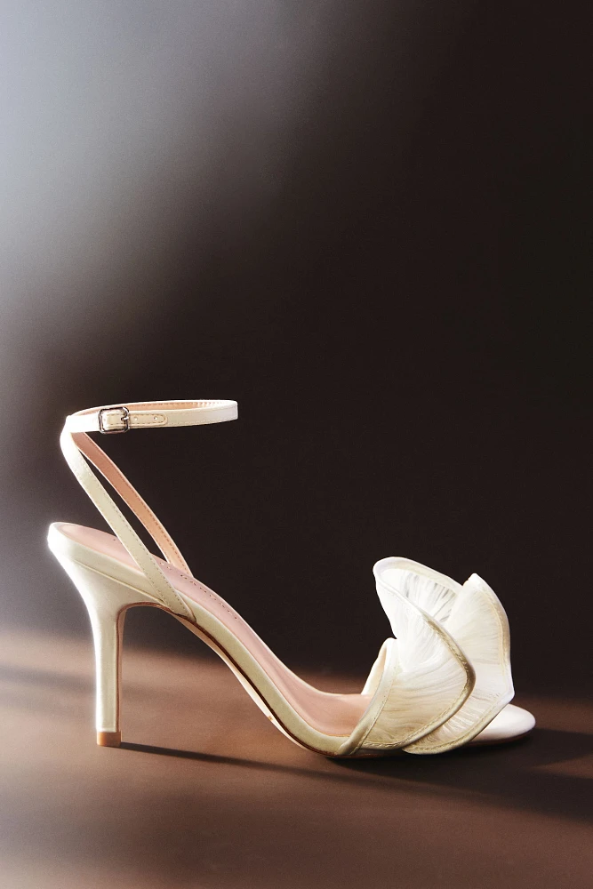 Loeffler Randall Estella Pleated Ruffle Heeled Sandals