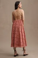 BHLDN Zoe Open-Back Lace Midi Dress