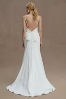 Jenny by Yoo Marley V-Neck Fit & Flare Wedding Gown